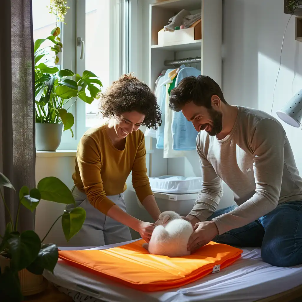 Opvouwbare verschoningsmatjes voor ouders onderweg